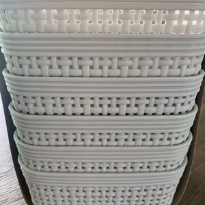 Farberware gray Geometric Accent Baskets. 6pc.